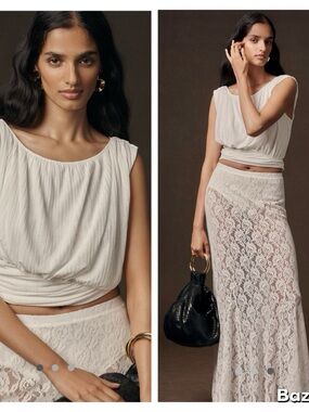 Anthropologie Gathered Waisted Muscle Tank Sz XL NWT